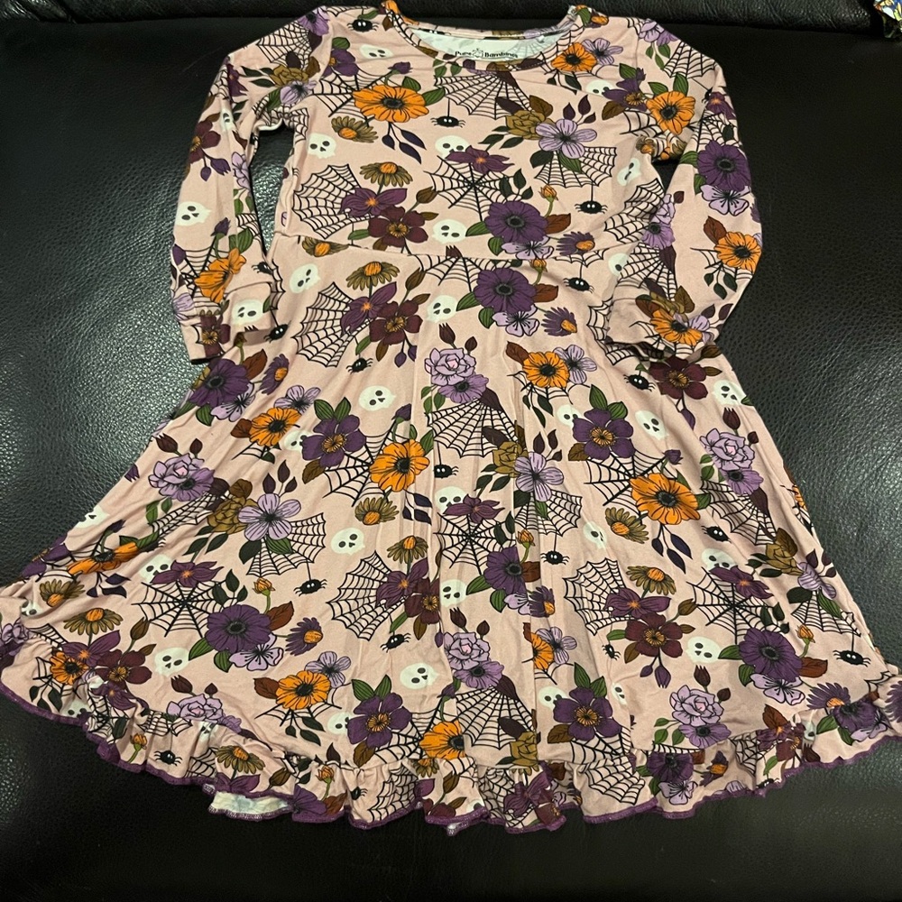 Pure Bambinos 3t long sleeve skulls and spiders dress